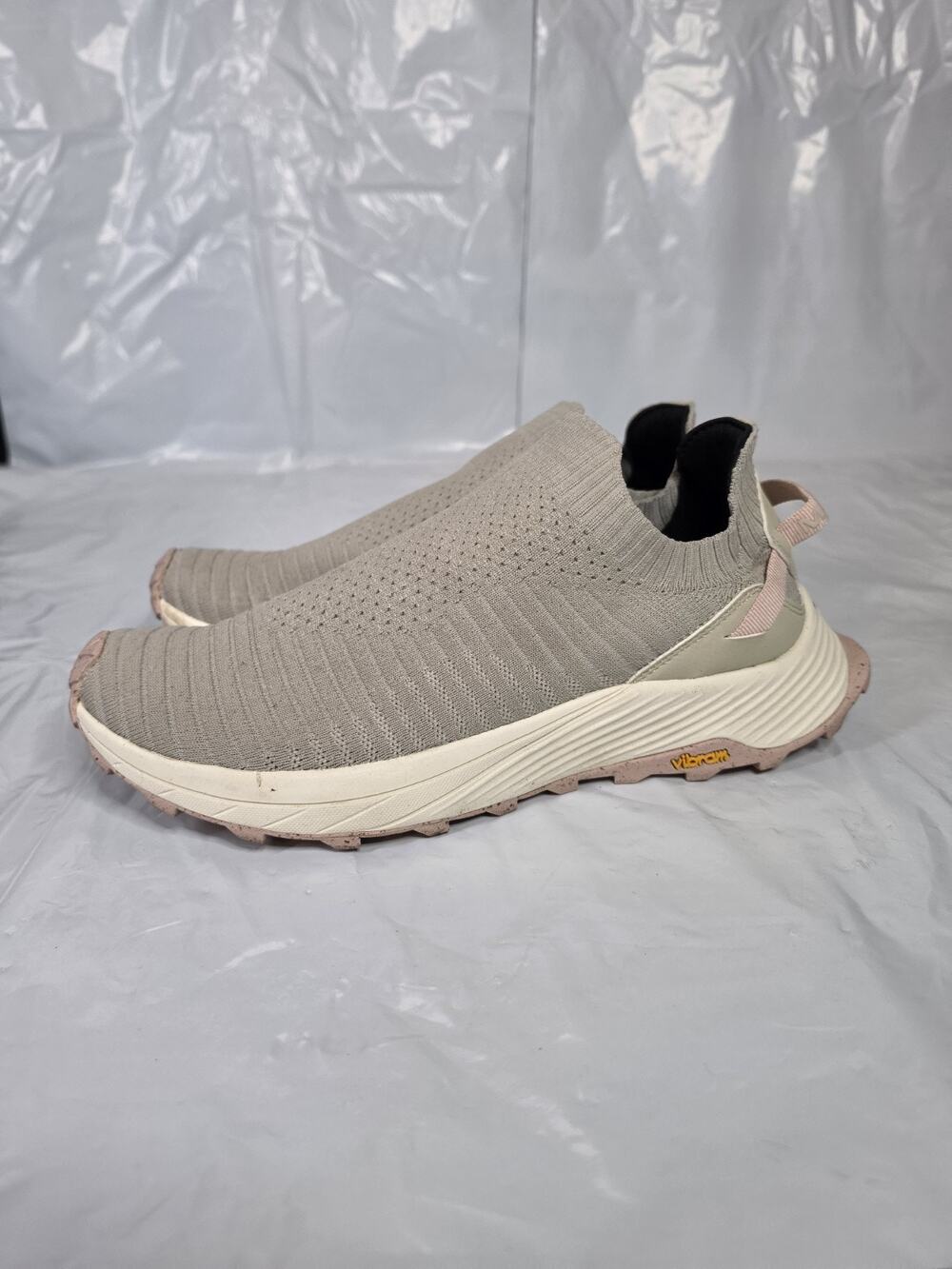 Merrell Womens Embark Moc Sneaker Shoe Size 10 Gray Slip On Knit Shoe Vibram